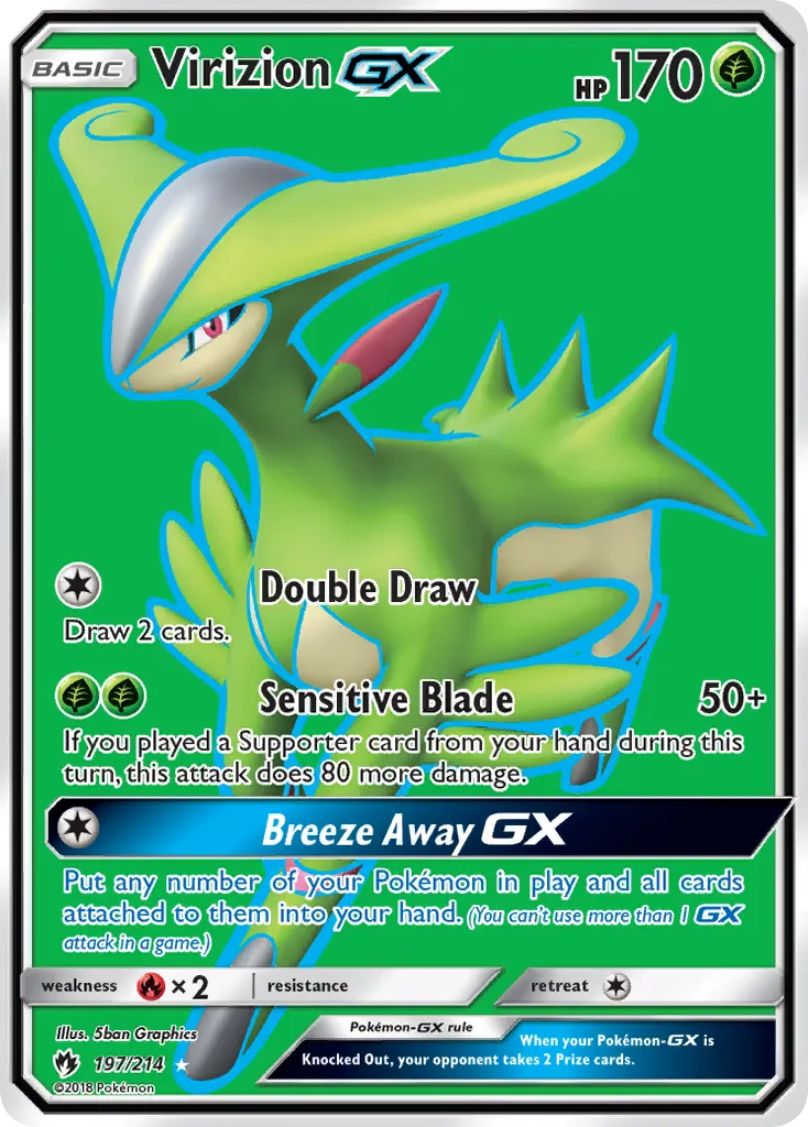 Virizion-GX — Lost Thunder 197 Pokémon card