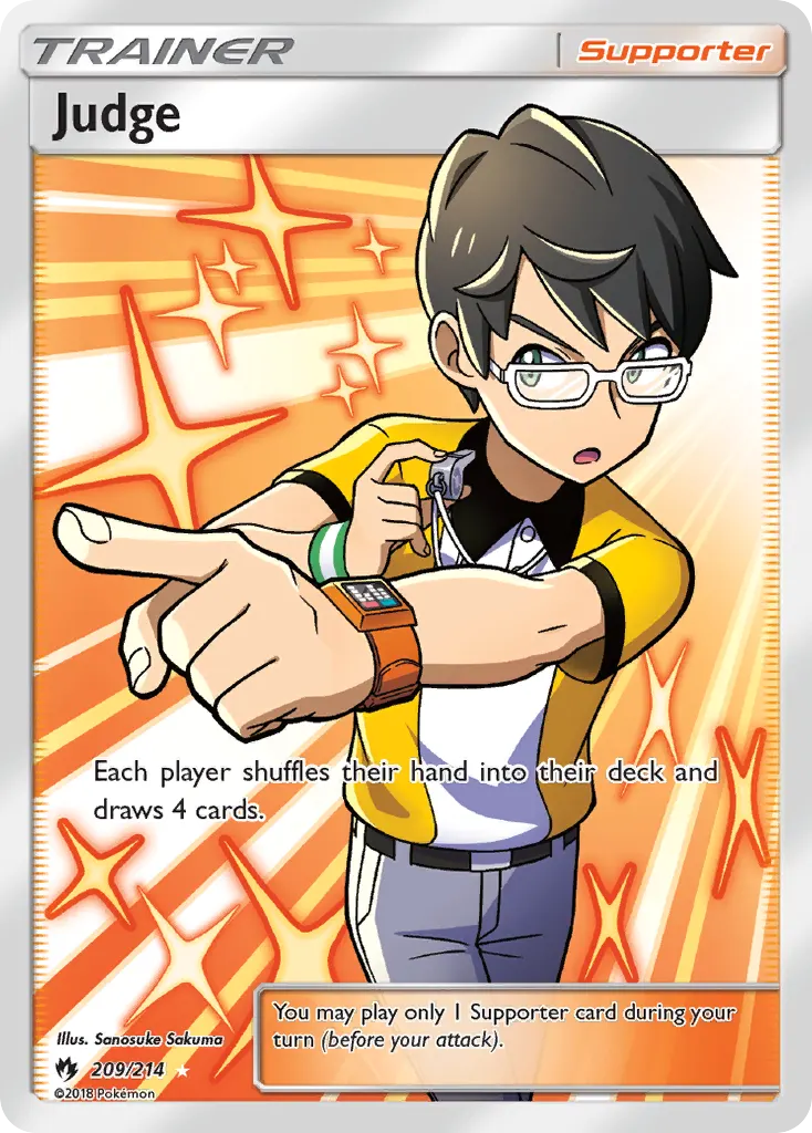 Judge — Lost Thunder 209 Pokémon card