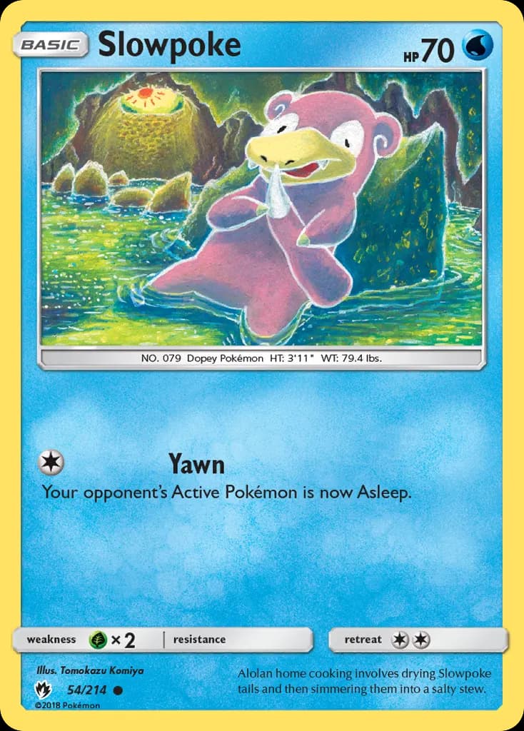 Slowpoke — Lost Thunder 54 Pokémon card