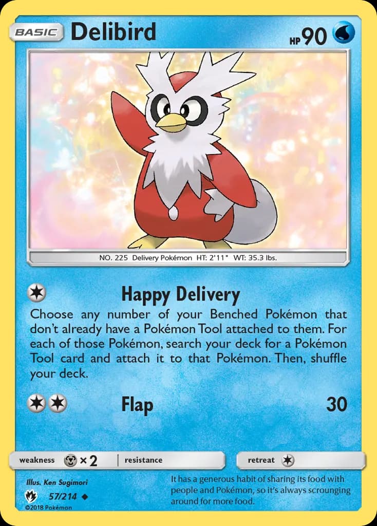 Delibird — Lost Thunder 57 Pokémon card