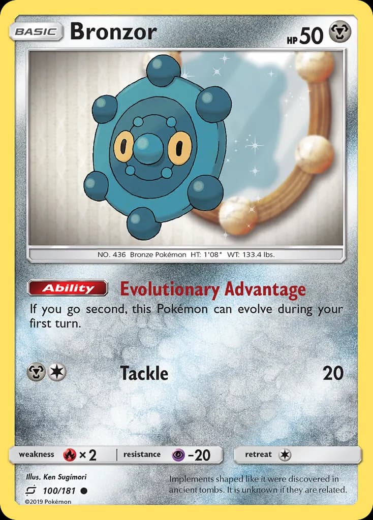 Bronzor — Team Up 100 Pokémon card