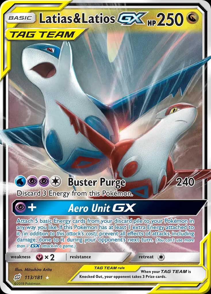 Latias & Latios-GX — Team Up 113 Pokémon card