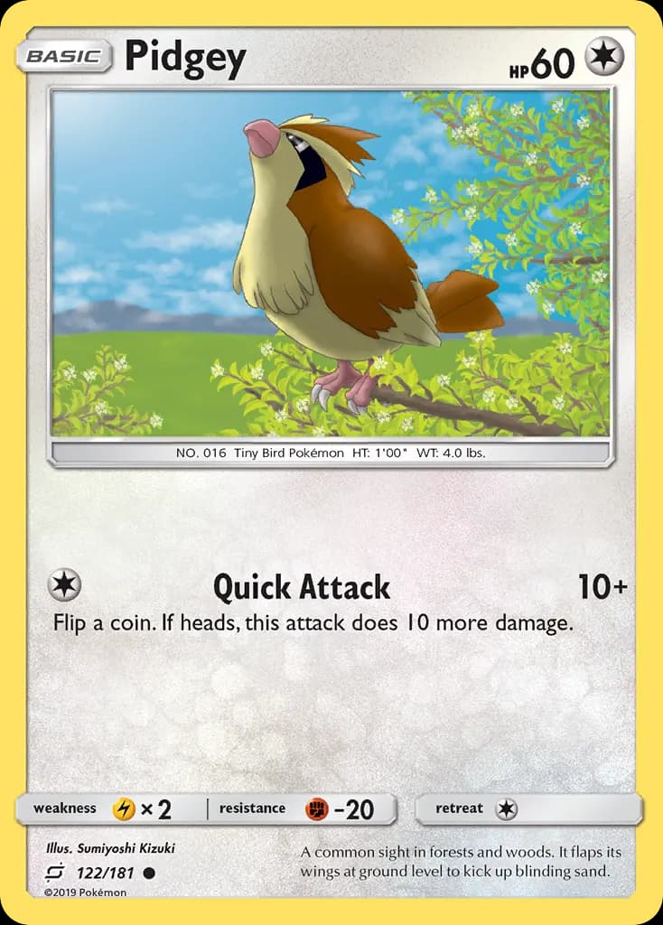 Pidgey — Team Up 122 Pokémon card