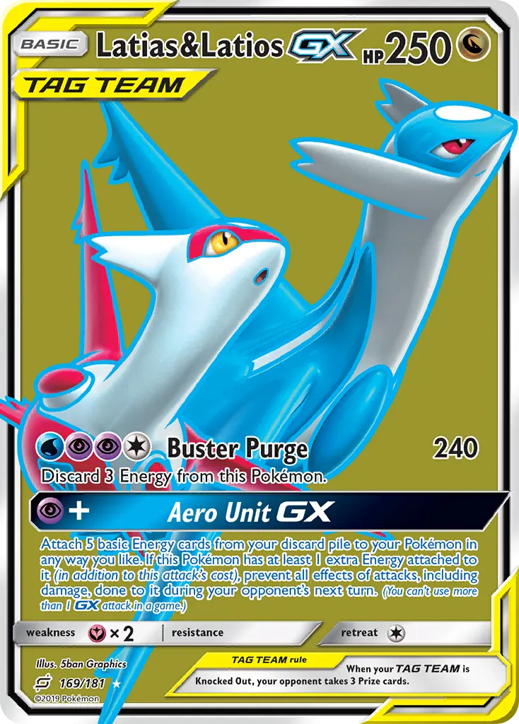 Latias & Latios-GX — Team Up 169 Pokémon card