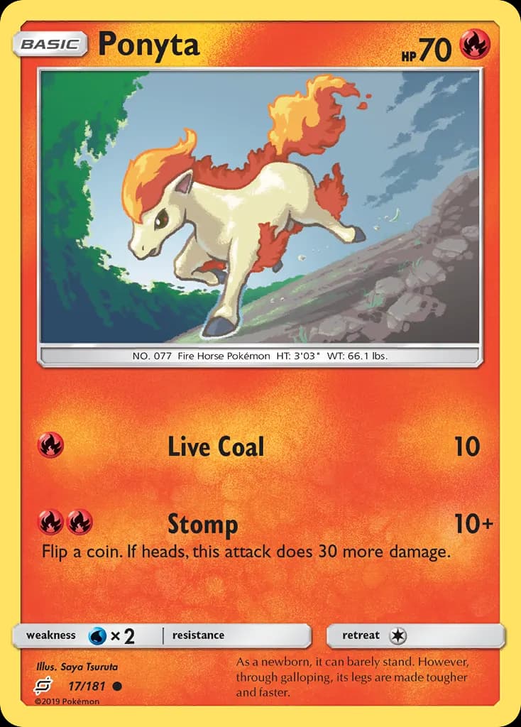 Ponyta — Team Up 17 Pokémon card