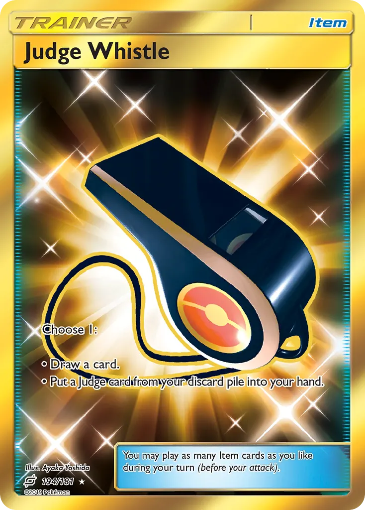 Judge Whistle — Team Up 194 Pokémon card