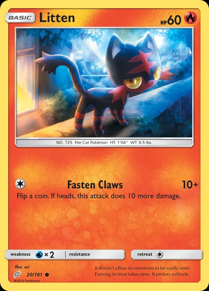 Litten — Team Up 20 Pokémon card