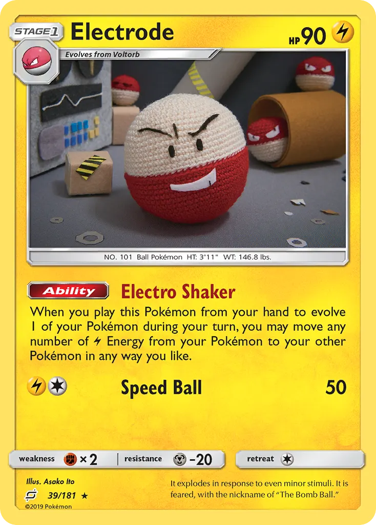 Electrode — Team Up 39 Pokémon card