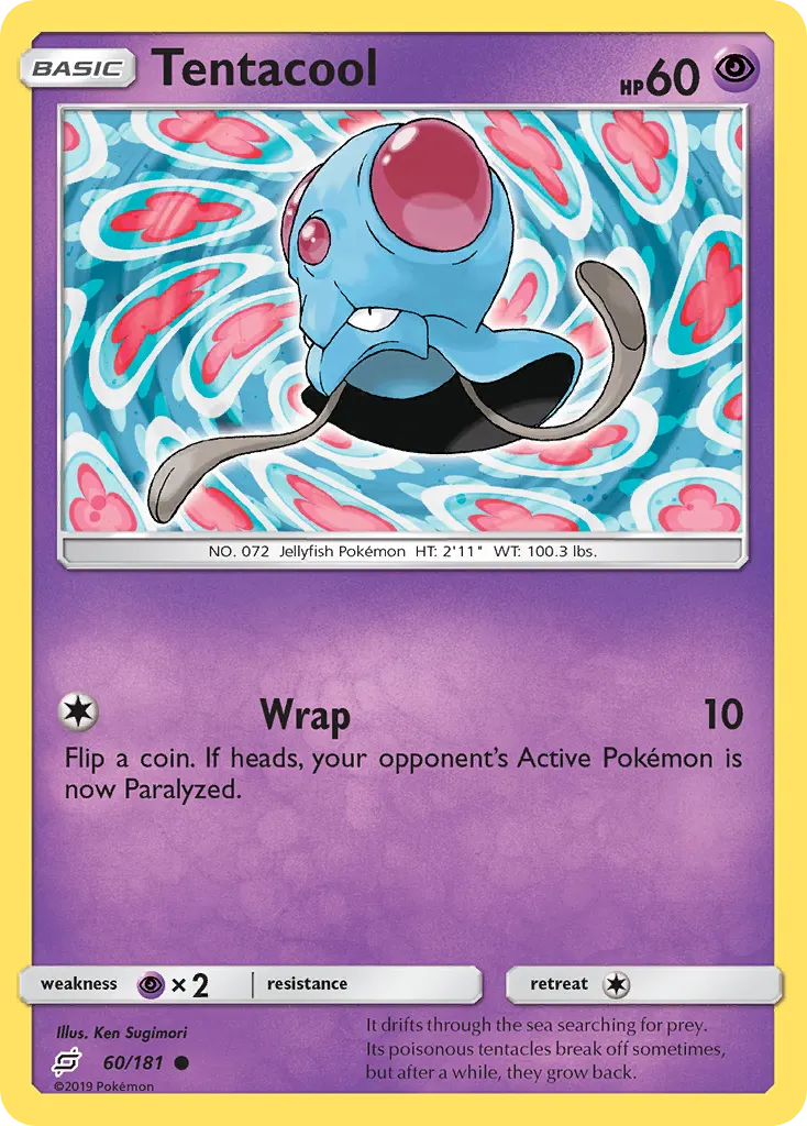 Tentacool — Team Up 60 Pokémon card