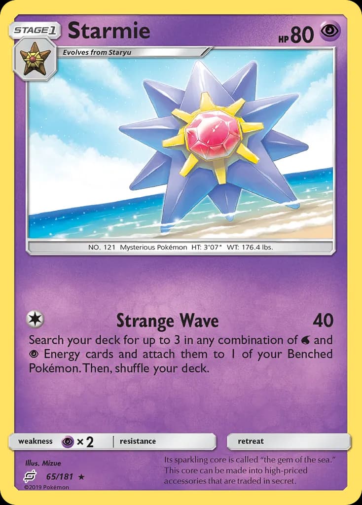 Starmie — Team Up 65 Pokémon card