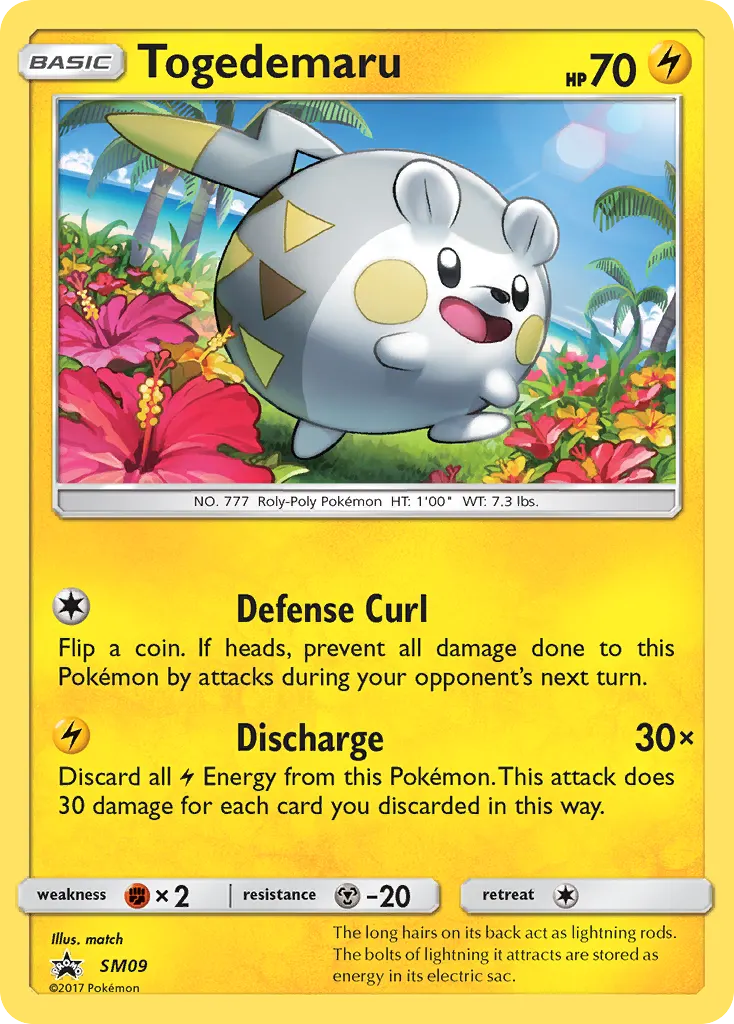 Togedemaru — SM Black Star Promos SM09 Pokémon card