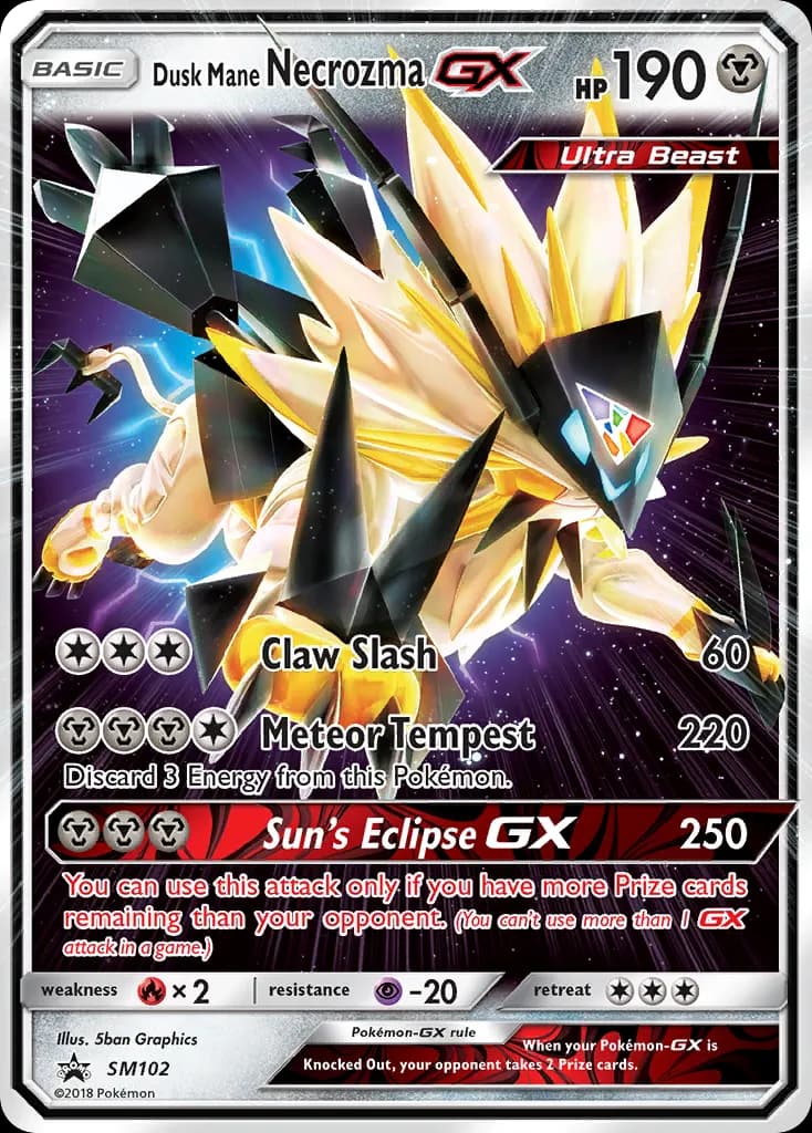 Dusk Mane Necrozma-GX — SM Black Star Promos SM102 Pokémon card