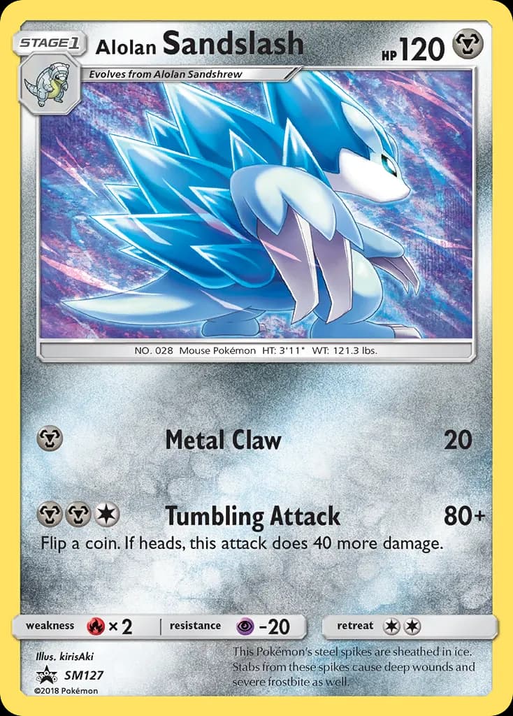 Sandslash de Alola — SL Cartas de promoción SM127 Spanish Pokémon card
