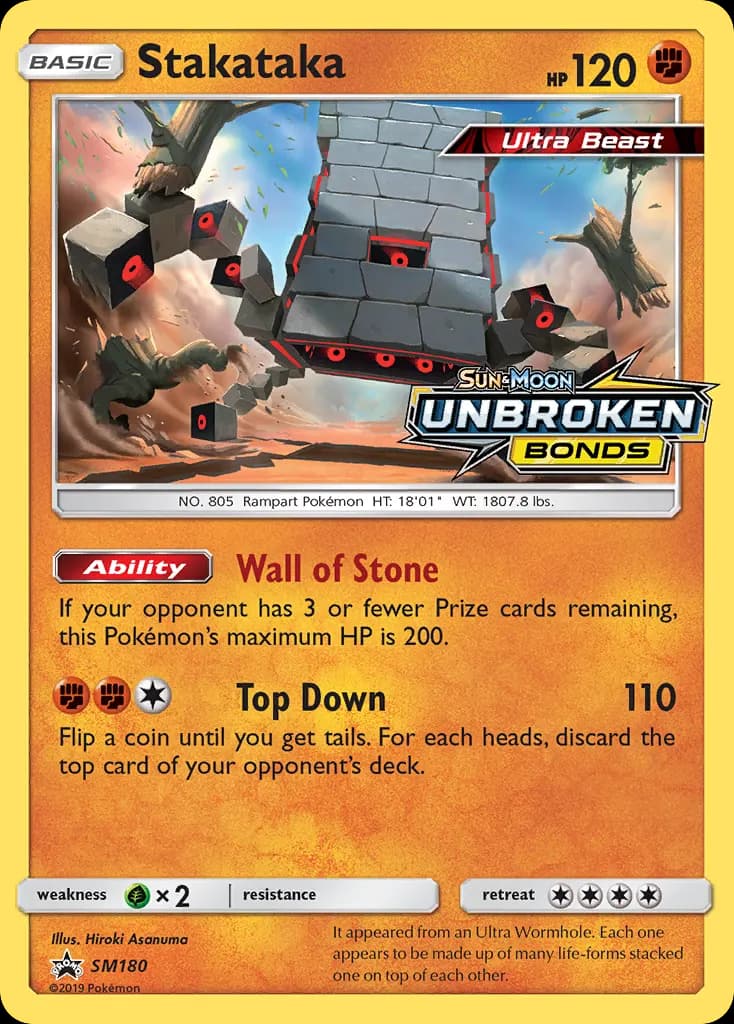Stakataka — SL Cartas de promoción SM180 Spanish Pokémon card