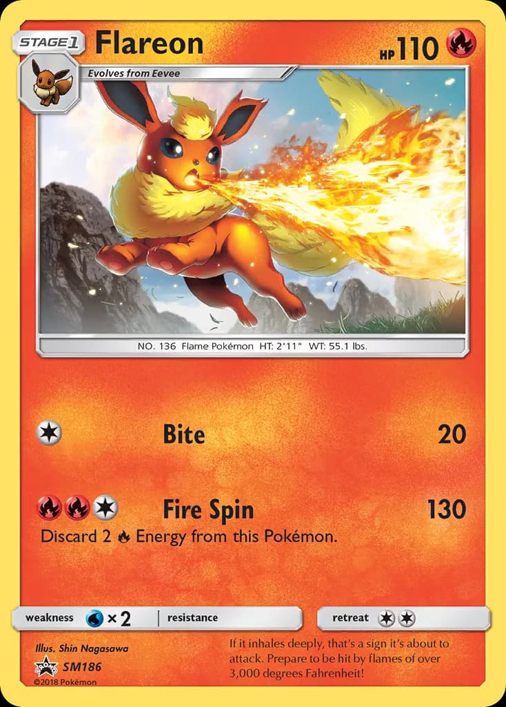 Flareon — SL Promo SM186 Italian Pokémon card