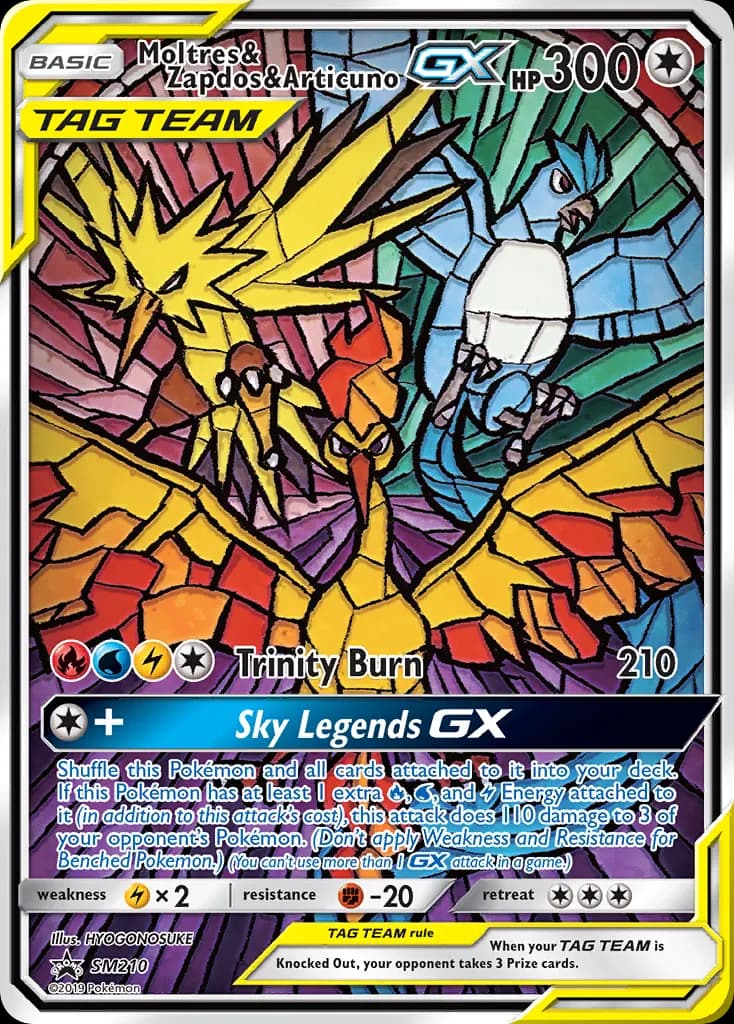 Moltres & Zapdos & Articuno-GX — SM Black Star Promos SM210 Pokémon card