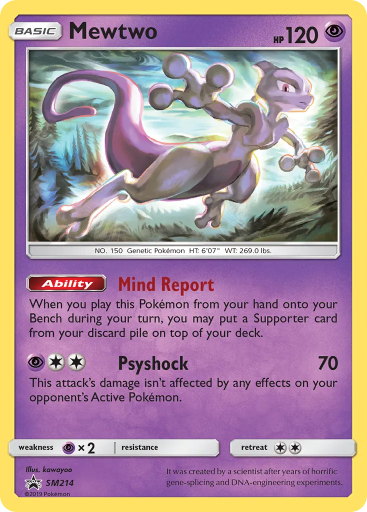 Mewtwo — SL Promo SM214 Italian Pokémon card