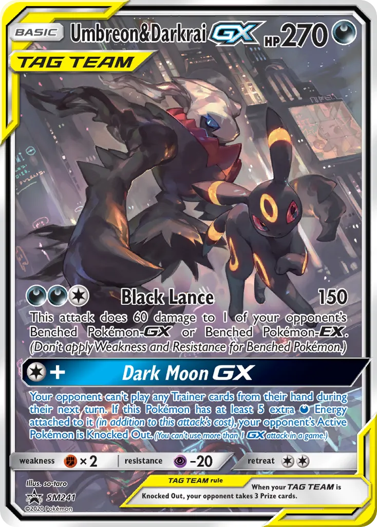 Umbreon & Darkrai-GX — SM Black Star Promos SM241 Pokémon card