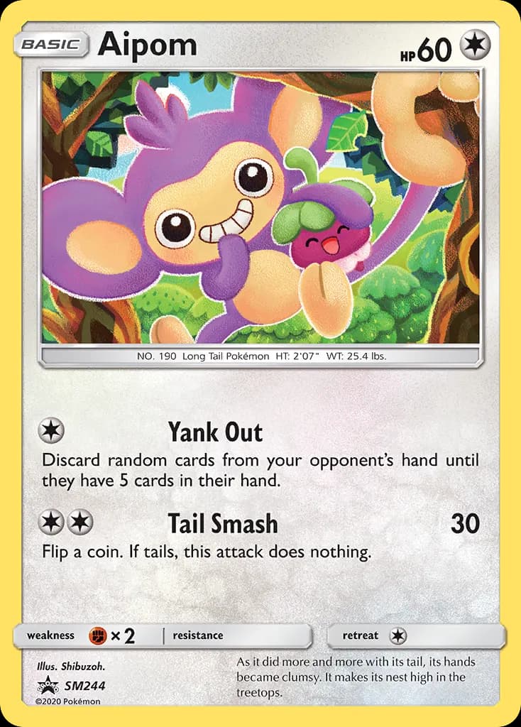 Aipom — SL Cartas de promoción SM244 Spanish Pokémon card