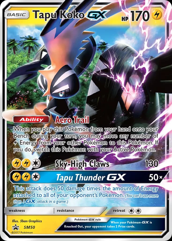 Tapu Koko-GX — SM Black Star Promos SM50 Pokémon card