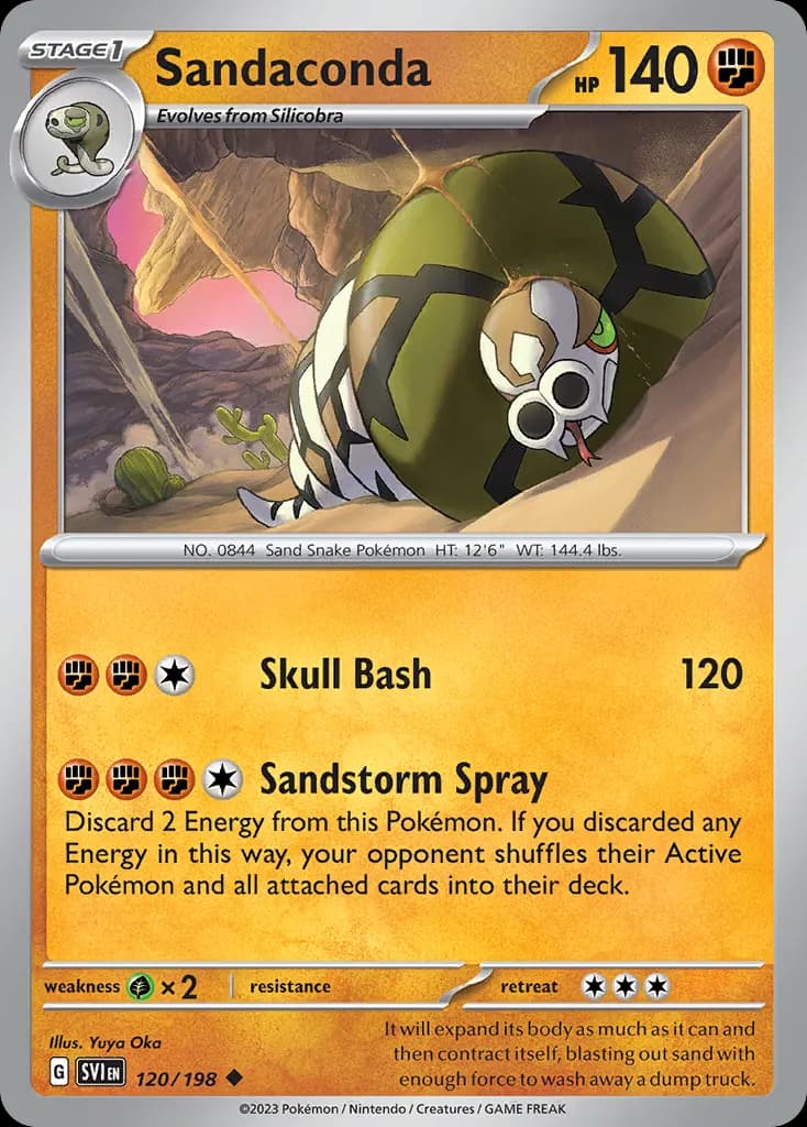 Sandaconda — Scarlet & Violet 120 Pokémon card