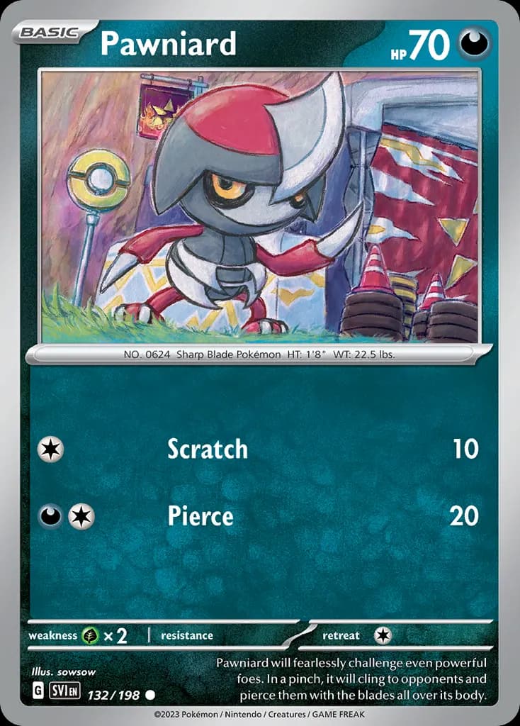 Pawniard — Scarlet & Violet 132 Pokémon card