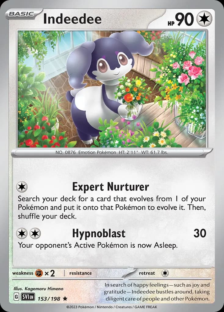 Indeedee — Scarlet & Violet 153 Pokémon card