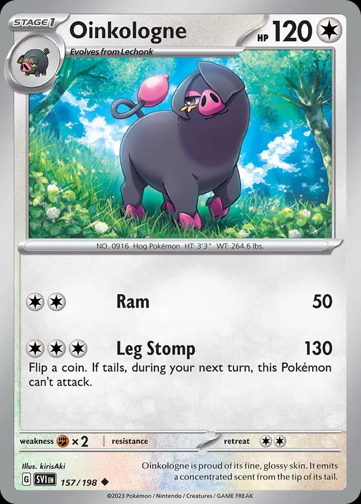 Oinkologne — Scarlet & Violet 157 Pokémon card