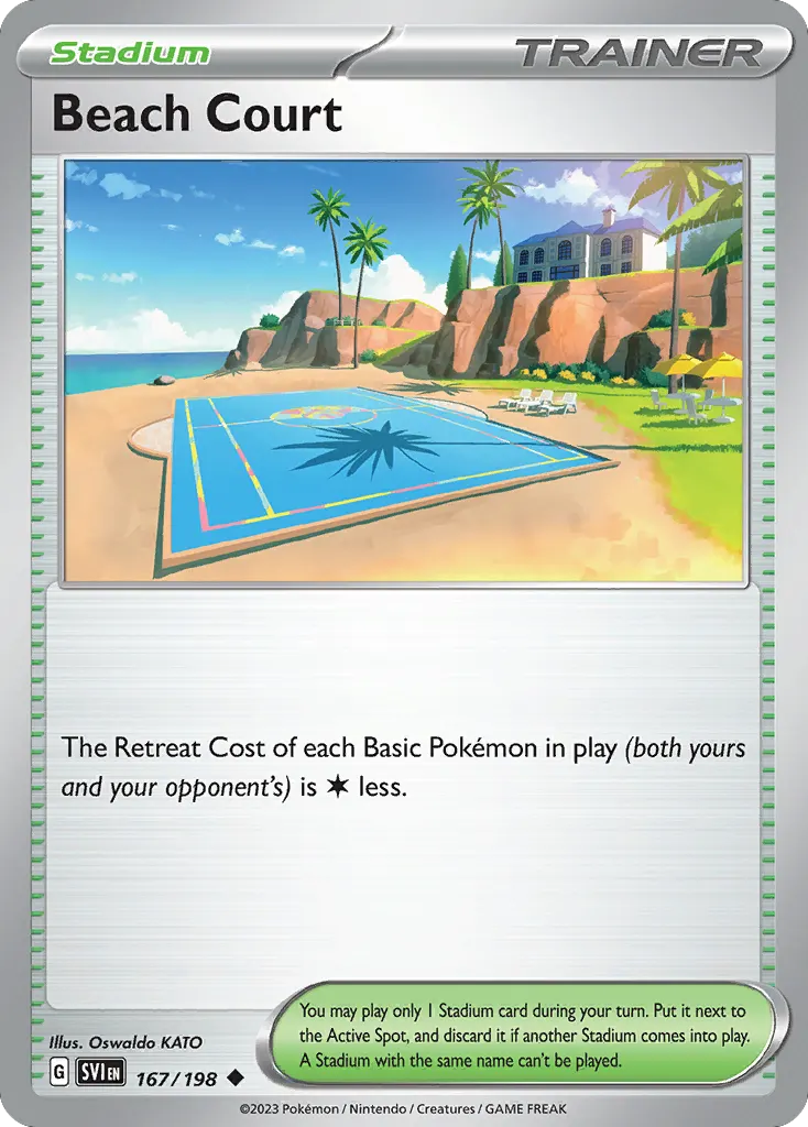 Beach Court — Scarlet & Violet 167 Pokémon card