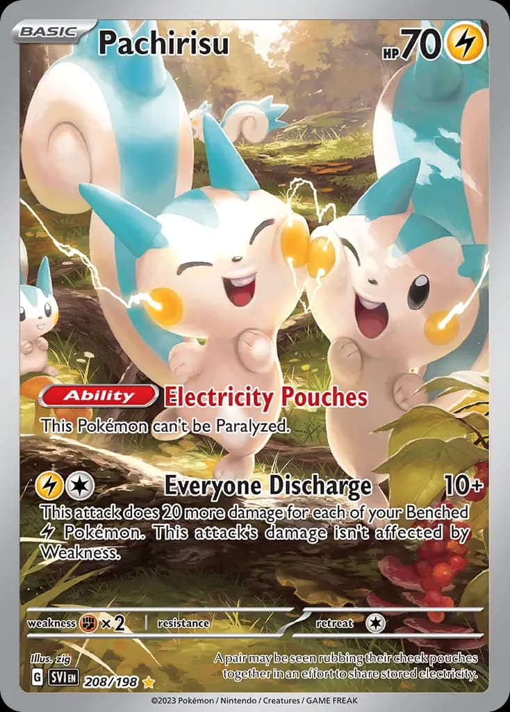 Pachirisu — Scarlet & Violet 208 Pokémon card