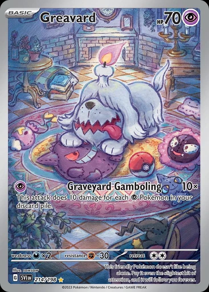 Greavard — Scarlet & Violet 214 Pokémon card