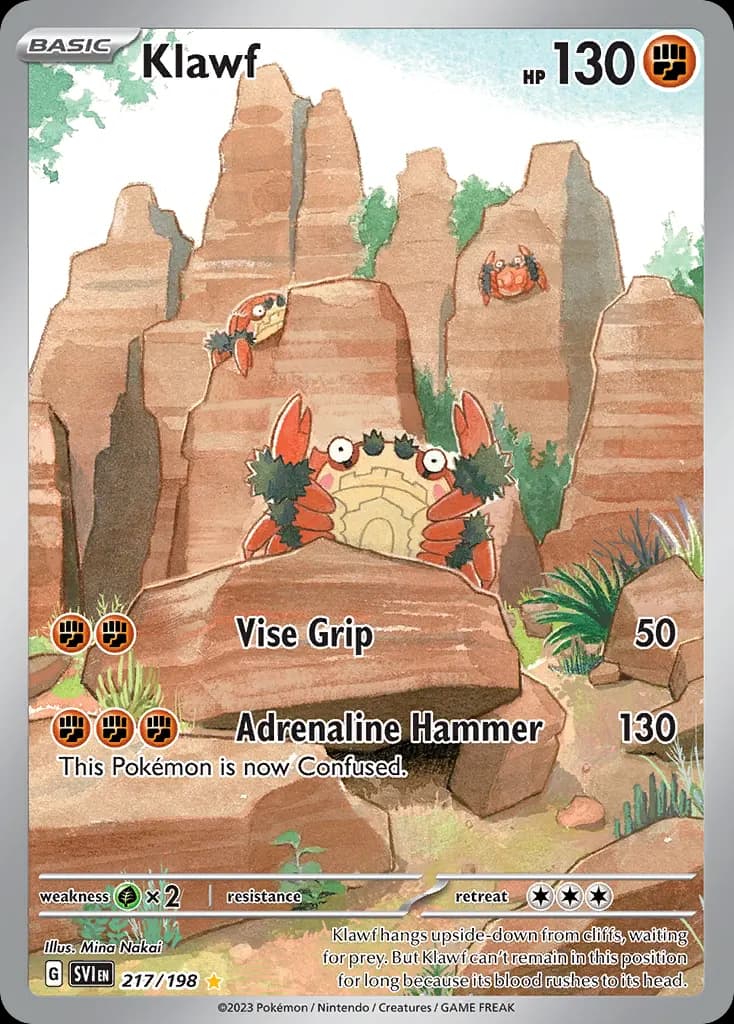 Klawf — Scarlet & Violet 217 Pokémon card