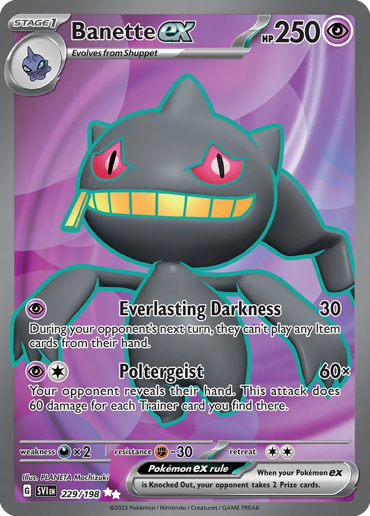 Banette ex — Scarlet & Violet 229 Pokémon card