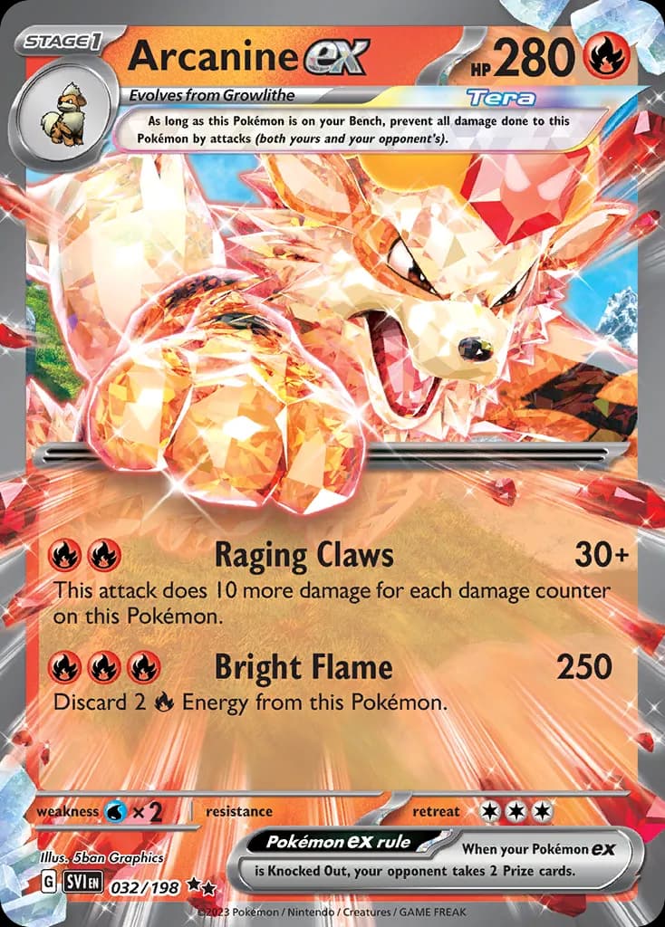 Arcanine ex — Scarlet & Violet 32 Pokémon card