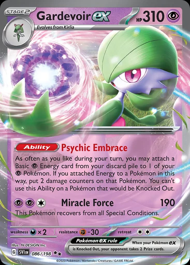 Gardevoir ex — Scarlet & Violet 86 Pokémon card