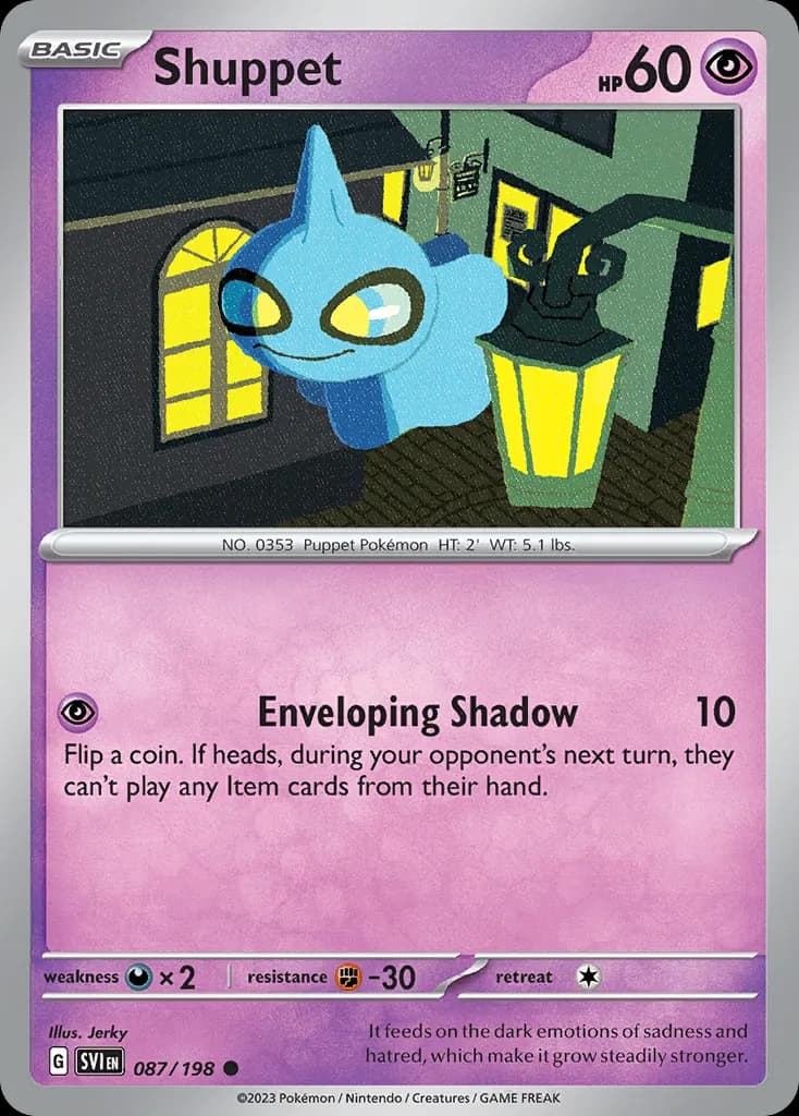 Shuppet — Scarlet & Violet 87 Pokémon card