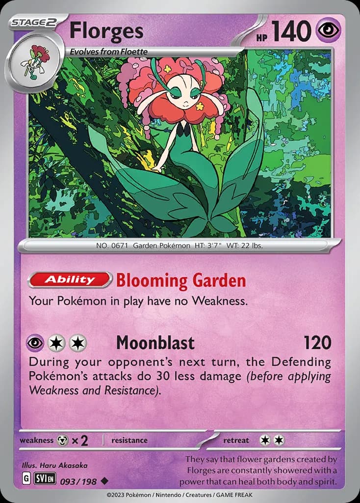 Florges — Scarlet & Violet 93 Pokémon card