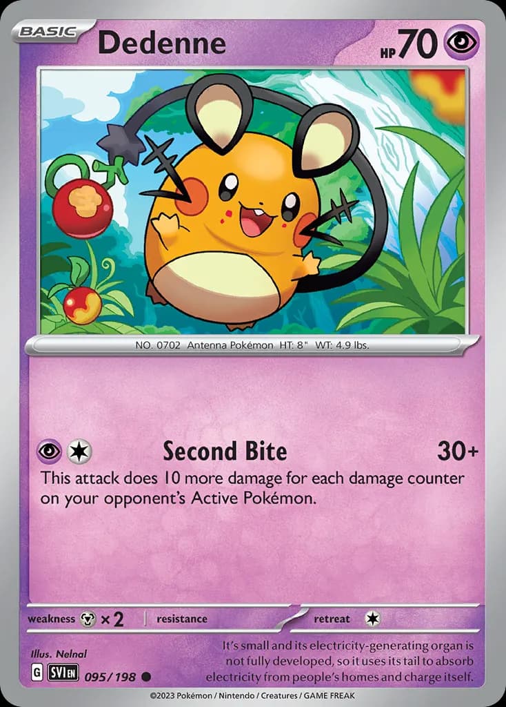 Dedenne — Scarlet & Violet 95 Pokémon card