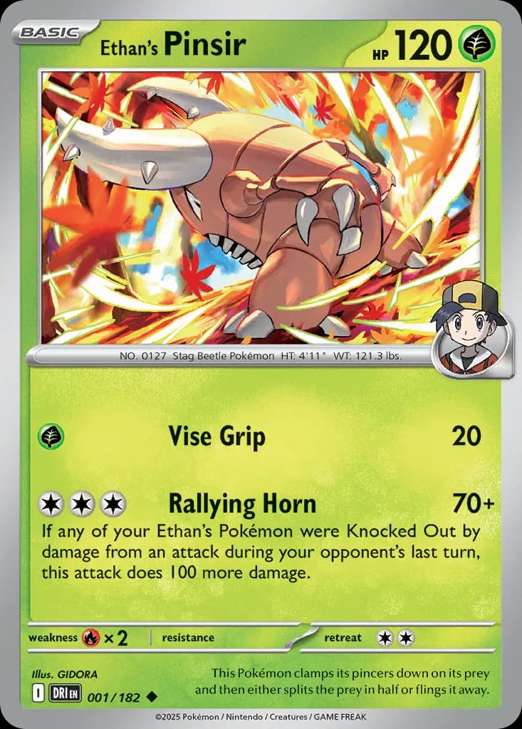 Ethan's Pinsir — Destined Rivals 1 Pokémon card