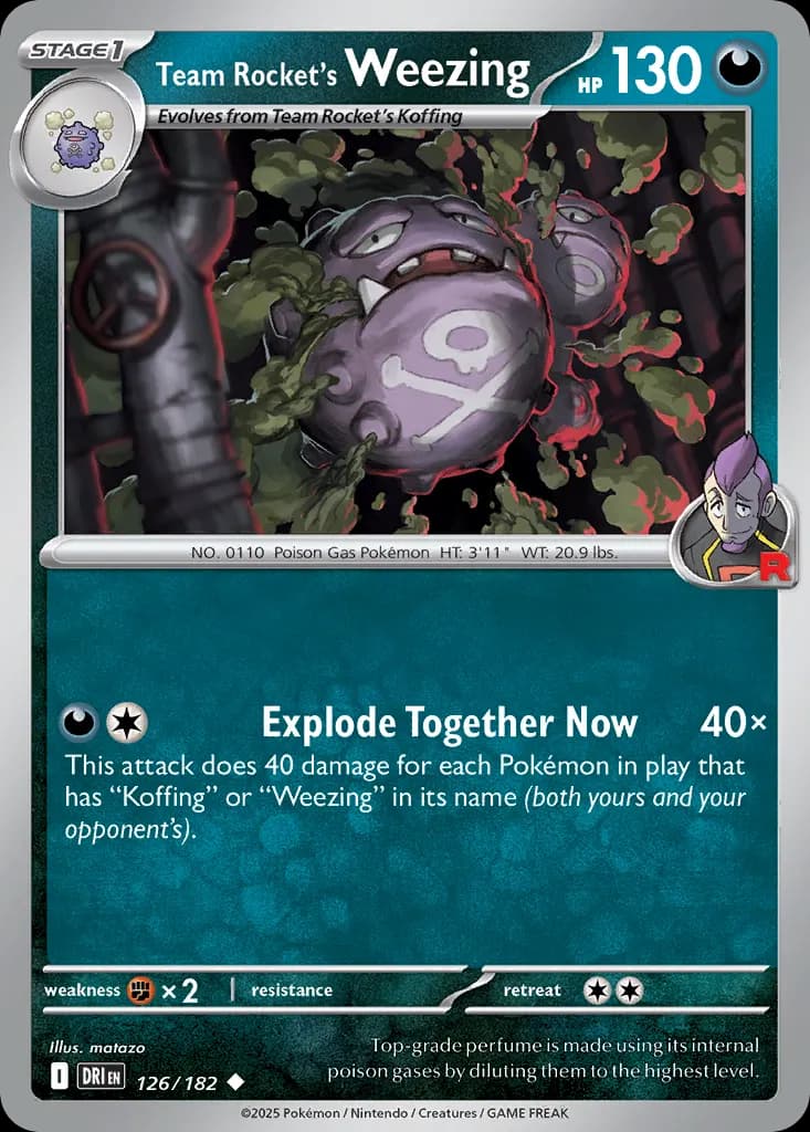 Team Rocket's Weezing — Destined Rivals 126 Pokémon card