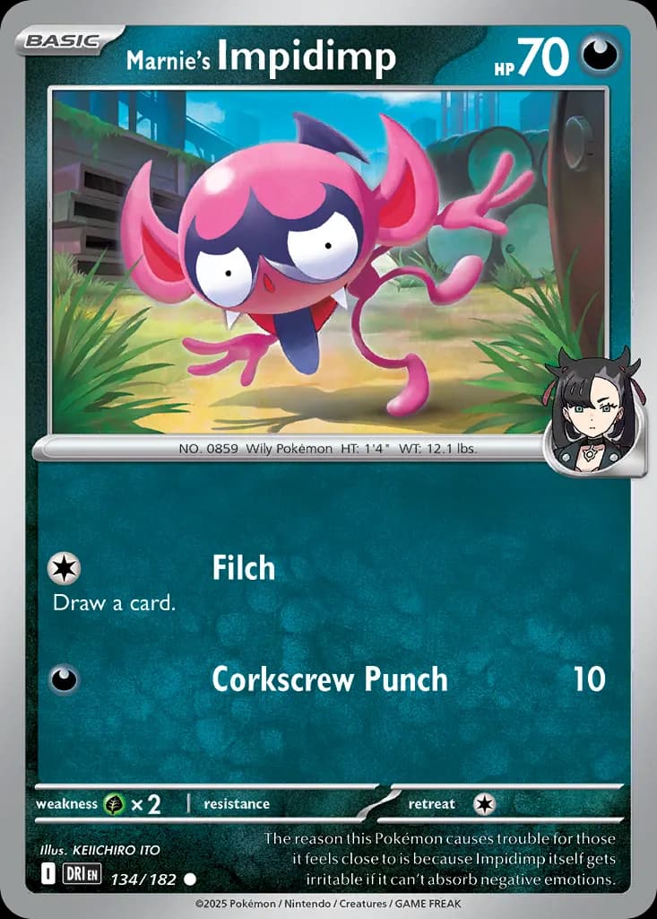 Marnie's Impidimp — Destined Rivals 134 Pokémon card