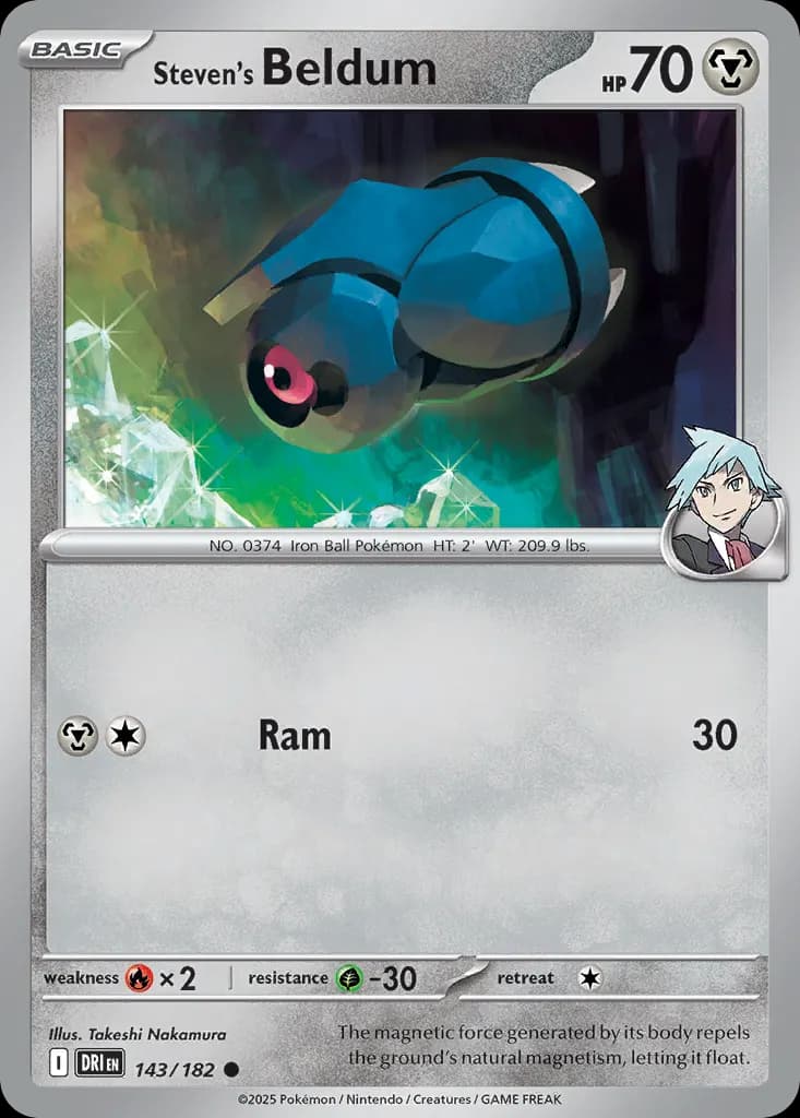 Steven's Beldum — Destined Rivals 143 Pokémon card