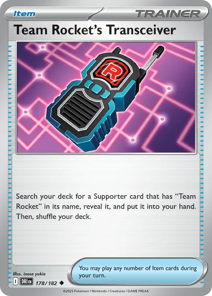 Team Rocket's Transceiver — Destined Rivals 178 Pokémon card