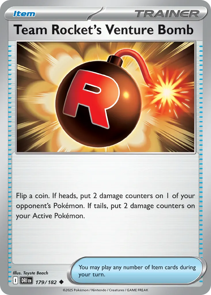 Team Rocket's Venture Bomb — Destined Rivals 179 Pokémon card
