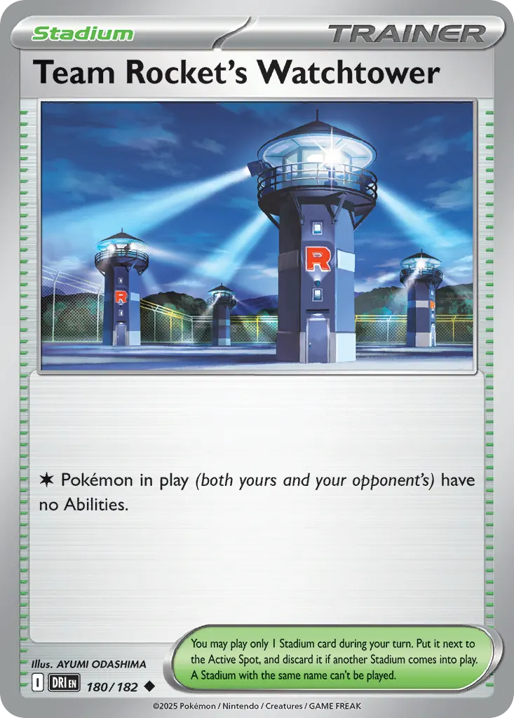 Team Rocket's Watchtower — Destined Rivals 180 Pokémon card