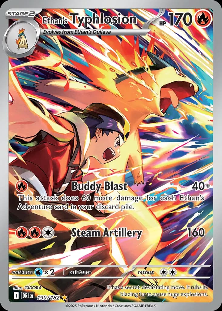 Ethan's Typhlosion — Destined Rivals 190 Pokémon card
