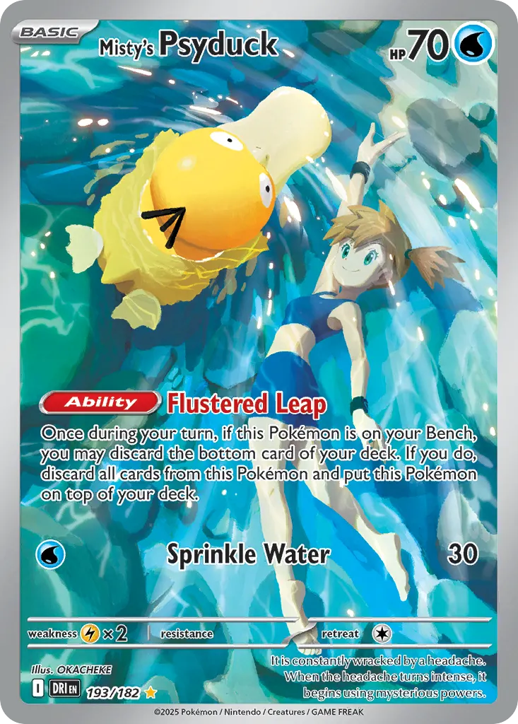 Misty's Psyduck — Destined Rivals 193 Pokémon card