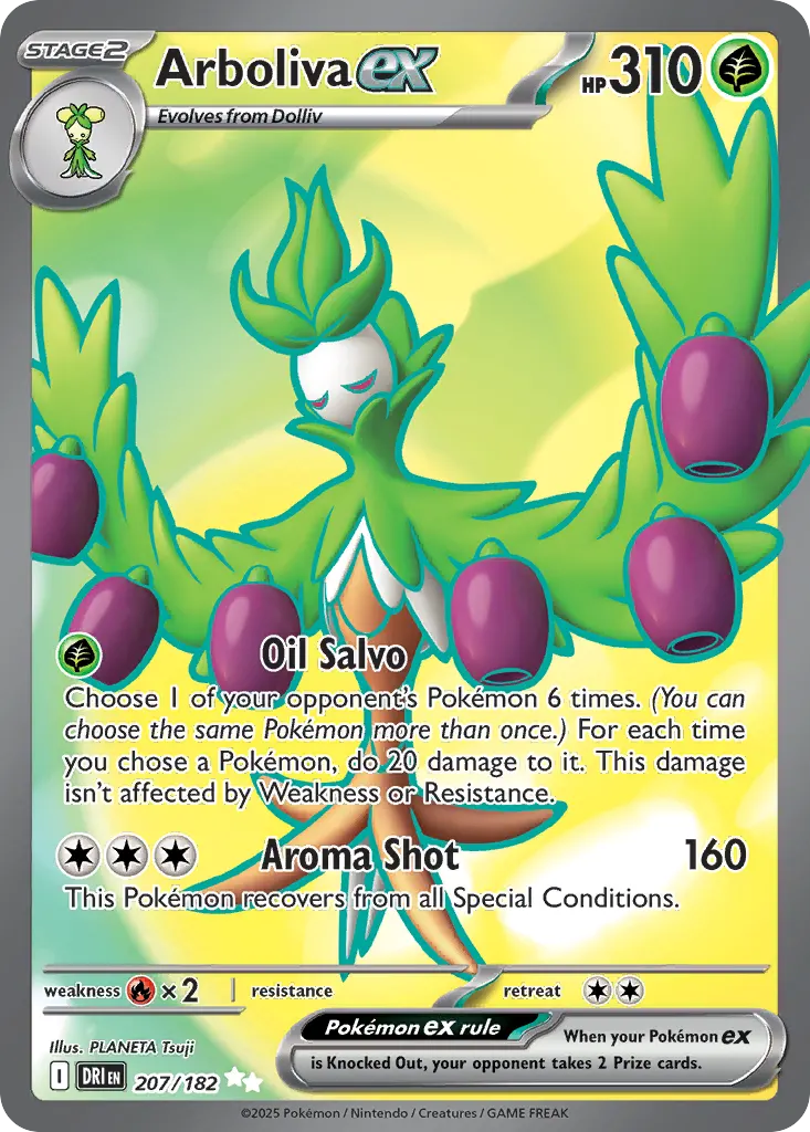Arboliva ex — Destined Rivals 207 Pokémon card