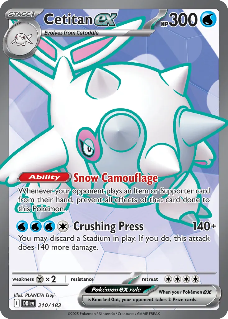 Cetitan ex — Destined Rivals 210 Pokémon card