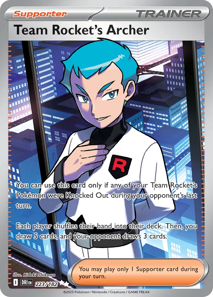 Team Rocket's Archer — Destined Rivals 223 Pokémon card